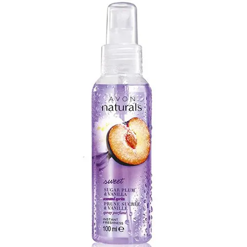 Avon Naturals, Sugar Plum & Vanilla, Body Spray (nowa wersja) (Mgiełka do ciała `Śliwka i wanilia`)
