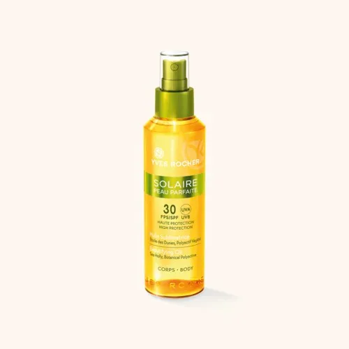 Yves Rocher Solaire Peau Parfaite, Huile Sublimatrice SPF 30 (Olejek do opalania z wyciągiem z mikołajka nadmorskiego) - 2