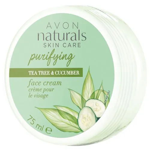 Avon Naturals, Tea Tree & Cucumber Face Cream (nowa wersja) (Oczyszczajaco - nawilzajacy krem do twarzy `Drzewo herbaciane i ogórek`)