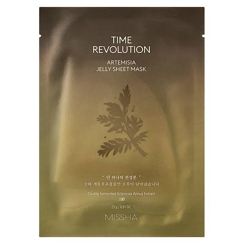Missha Time Revolution, Artemisia, Jelly Sheet Mask (Nawilżająco-kojąca żelowa, maska w płachcie)