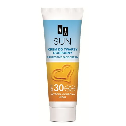 AA Sun, Krem do twarzy ochronny UVA UVB /SPF 30 (wysoka ochrona)