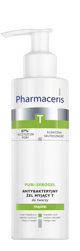 Pharmaceris T, Puri - Sebogel, Antybakteryjny żel myjący (nowa wersja) - 1