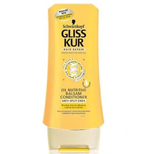 Schwarzkopf Gliss Oil Nutritive, Balsam z olejkami pielęgnacyjnymi zapobiegający rozdwajaniu się końcówek (stara wersja)