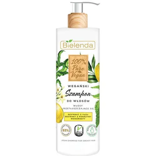 Bielenda 100% Pure Vegan, Wegański szampon do włosów przetłuszczających się
