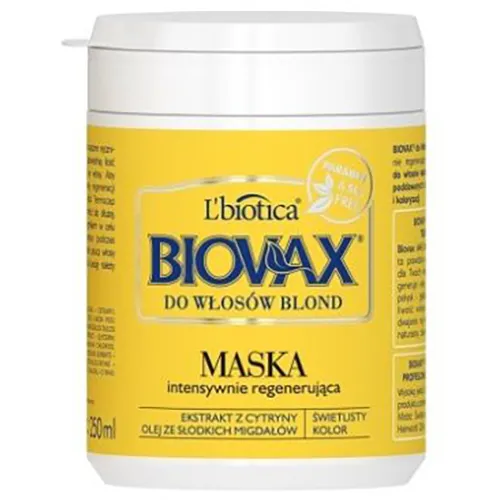 L'biotica Biovax Intensywnie regenerująca maseczka do włosów blond