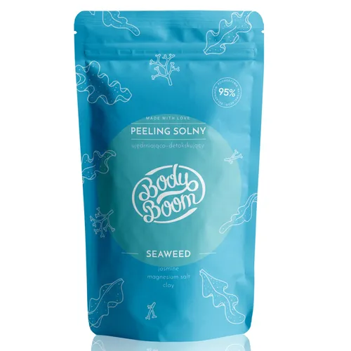 BodyBoom Seaweed, Peeling solny ujędrniająco-detoksykujący `Niebieskooki Towarzysz`
