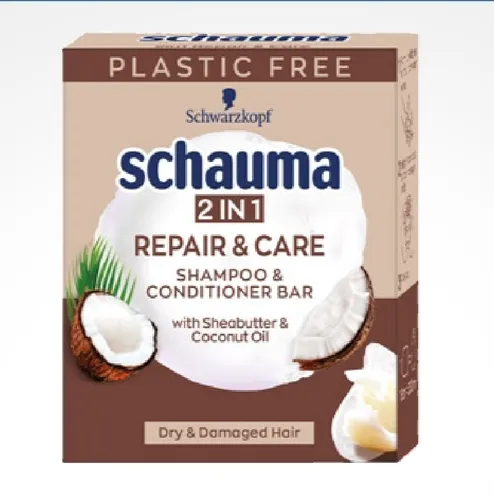 Schauma 2 w 1 Repair & Care Shampoo & Conditioner Bar (Szampon w kostce 2 w 1)