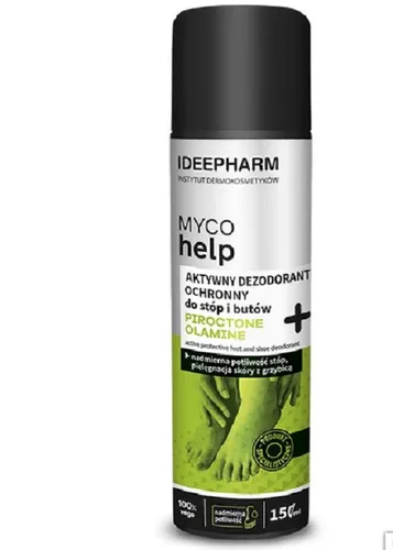 Instytut dermokosmetyków Ideepharm Sp. z o.o. Myco Help, Aktywny dezodorant ochronny do stóp i butów
