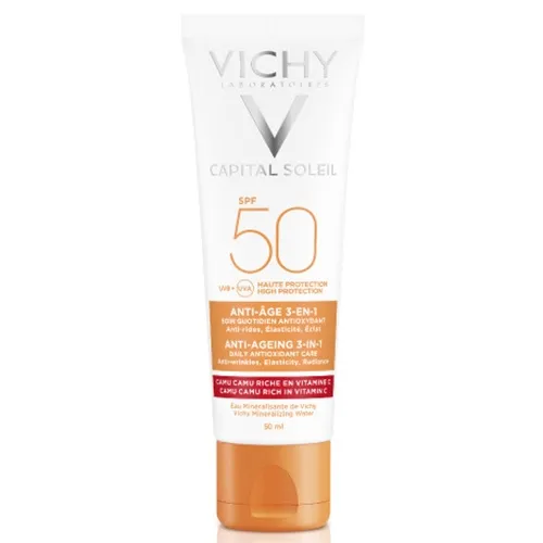 Vichy Capital Soleil Anti-Age 3in1 SPF 50 (Przeciwstarzeniowy krem z filtrem spf 50)