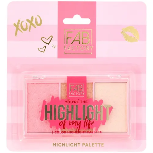 Fab Factory You're The Highlight Of My Life 3 Color Highlight Palette (Paleta rozświetlaczy do twarzy) - 2