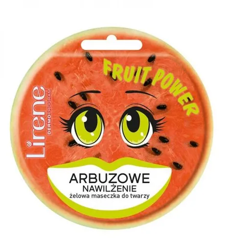 Lirene Dermoprogram Fruit Power, Żelowa maseczka do twarzy `Arbuzowe nawilżenie`