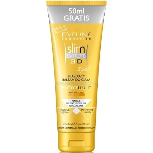 Eveline Cosmetics Slim Extreme 3D Spa!, Balsam brązujący do ciała z kompleksem nawilżającym 24h `Antycellulit`