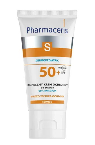 Pharmaceris S, Bezpieczny krem ochronny do twarzy dla dzieci od 1. dnia życia SPF50+ - 1