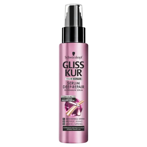 Schwarzkopf Gliss Serum Deep - Repair, Ekstremalne serum do włosów ekstremalnie nadwyrężonych i szorstkich