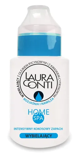 Laura Conti Home Spa, Zmywacz do paznokci wybielający z olejkiem rycynowym i z kwaskiem cytrynowym