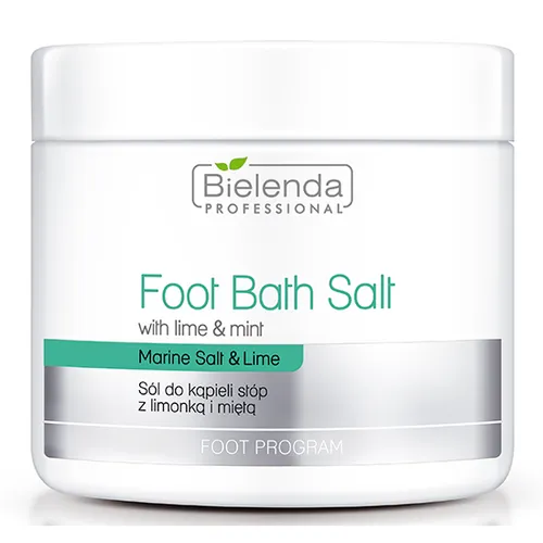 Bielenda Professional Foot Program,  Foot /Bath Salt with Lime and Mint Marine Salt & Lime (Sól do kąpieli stóp z limonką i miętą)