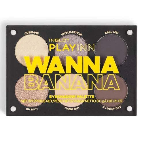 Inglot Playinn, Wanna Banana Eyeshadow Palette (Paleta cieni do powek)