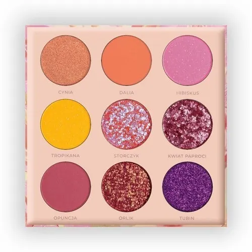 Glam Shop Kolekcja Kwiatowa, GlamBOX,  Paleta 9 cieni do powiek `Tropikana` - 1