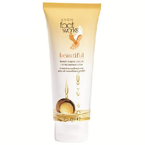 Avon Foot Works, Beautiful, Toasted Macadamia Nut, Moisturizing Foot Cream (Nawilżający krem do stóp `Orzechy Makadamia`)