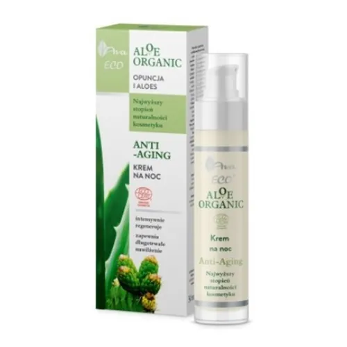 Laboratorium Kosmetyczne AVA Aloe Organic, Opuncja i Aloes, Krem na noc anti-aging