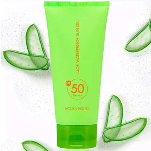 Holika Holika Aloe Waterproof Sun Gel SPF 50 PA ++++ (Krem-żel przeciwsłoneczny do twarzy i ciała z ekstraktem z aloesu stara wersja) - 2