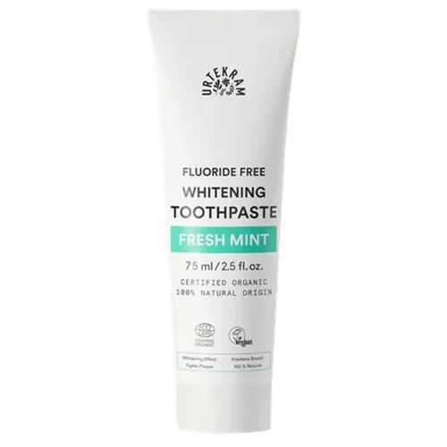 Urtekram Fresh Mint Whitening o Fluoride Toothpaste (Wybielająca pasta do zębów bez fluoru) - 1