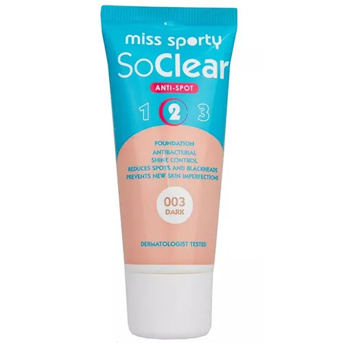 Miss Sporty So Clear, Anti - Spot Foundation (Podkład dla cery trądzikowej (nowa wersja))