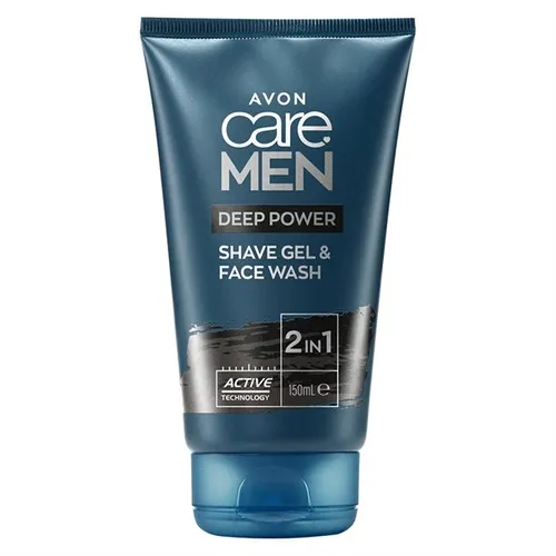 Avon Care Men, Deep Power, Shave Gel & Face Wash 2 in 1 (Żel do golenia i mycia twarzy 2 w 1)