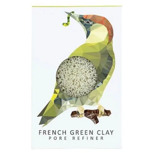 Konjac Sponge Company The Korean Konjac Sponge with French Green Clay Pore Refiner (Gąbka z zieloną glinką `Dzięcioł `)