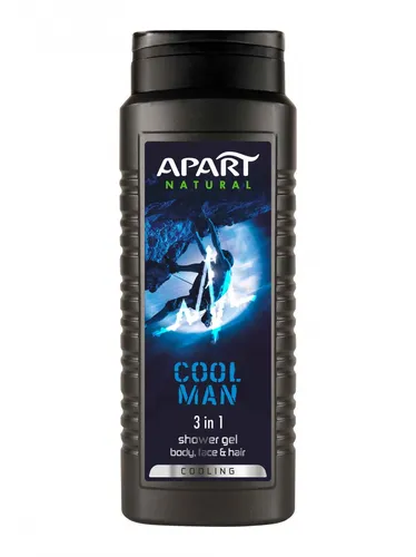 Apart Natural Men, Cool Man 3 w 1, Shower Gel Body, Face & Hair (Żel pod prysznic dla mężczyzn do ciała, włosów, twarzy) - 2