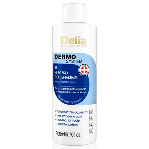 Delia Dermo System, Mleczko do demakijażu twarzy i okolic oczu (stara wersja)
