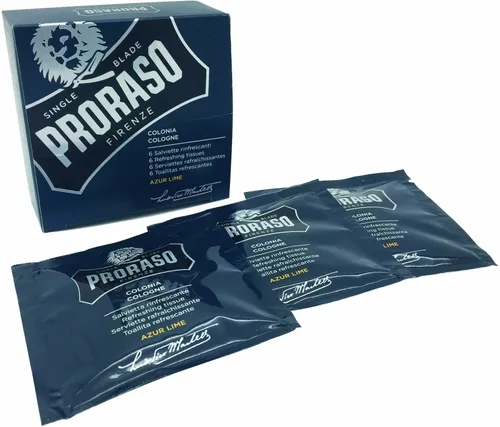 Proraso Cologne Azur Lime Refreshing Tissues (Chusteczki odświeżające)