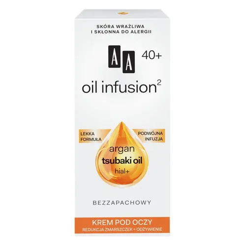 AA Oil Infusion2 40+, Krem pod oczy `Redukcja zmarszczek + odżywienie`