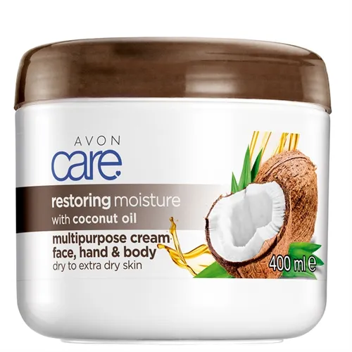 Avon Care, Restoring Moisture with Coconut Oil, Hydrating Multipurpose Cream Face Hand & Body (Intensywnie regenerujący krem do ciała, twarzy i rąk z olejem kokosowym) - 2