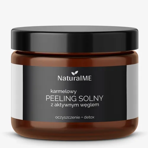 NaturalME Karmelowy peeling solny  z aktywnym węglem