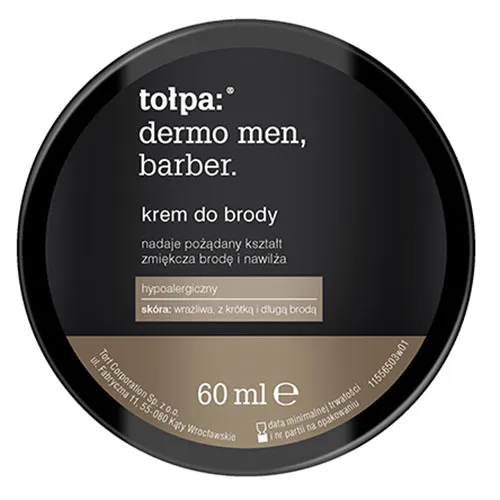 Tołpa Dermo men, Barber., Krem do brody 'Zmiękczanie, nawilżanie, stylizacja'