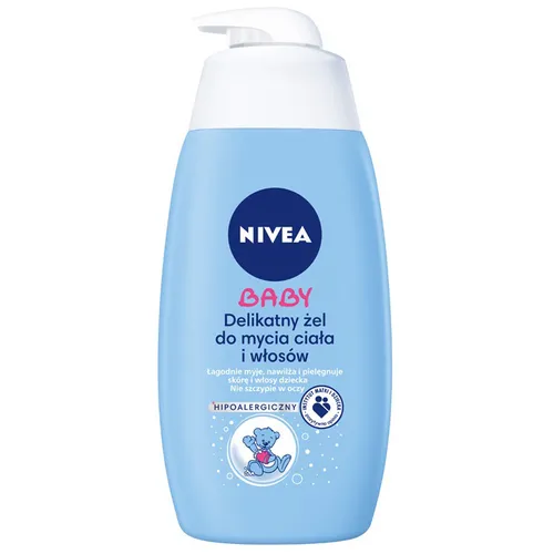 Nivea Baby, Delikatny żel do mycia ciała i włosów (nowa wersja)
