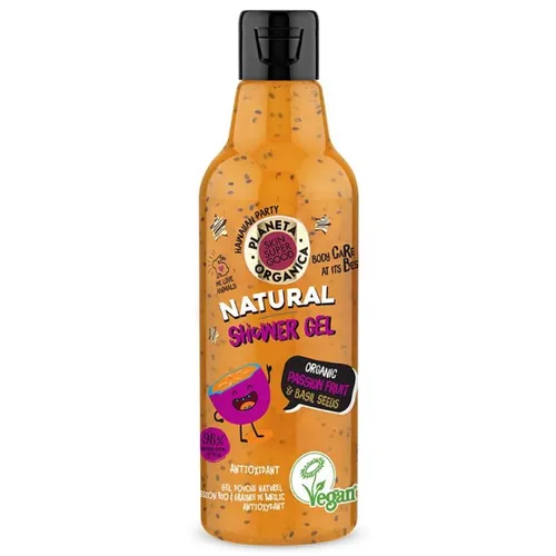 Planeta Organica Skin Superfood, Natural Shower Gel Antioxidant Passion Fruit & Basil Seeds (Żel pod prysznic)
