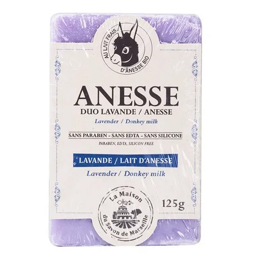 l'Orient Anesse, Au Lait Frais D'Anesse BIO `Duo Lavande/Anesse` (Mydło marsylskie z oślim mlekiem i lawendą)