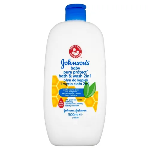Johnson's Baby Pure Protect Bath & Wash 2 in 1 (Płyn do kąpieli i mycia ciała 2 w 1)