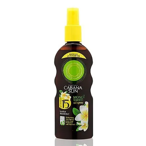 Calypso Sun Cabana Sun, Monoi Tahiti Oil Spray SPF15 (Olejek do opalania)