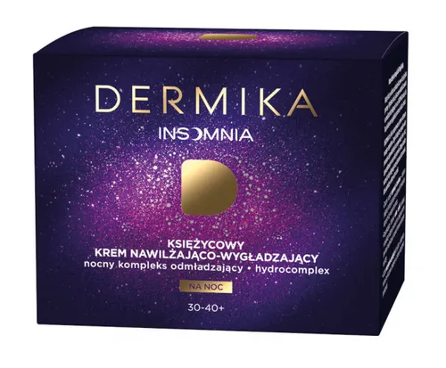 Dermika Insomnia, Księżycowy krem nawilżająco-wygładzający na noc - 2