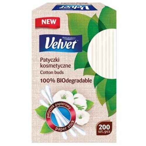 Velvet Patyczki kosmetyczne 100% biodegradowalne