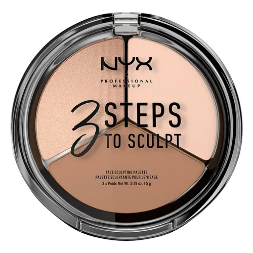 NYX Professional Makeup 3 Step To Sculpt, Face Sculpting Palette (Paleta do konturowania twarzy) - 2