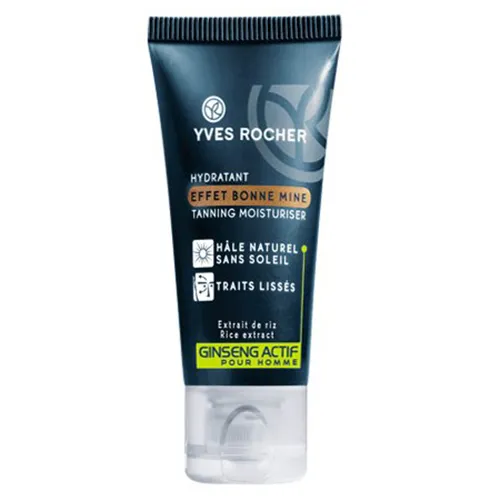 Yves Rocher Ginseng Actif pour Homme, Hydratant Effet Bonne Mine (Nawilżająco- brązujący krem do twarzy)