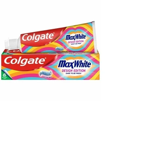 Colgate Max White Design Edition Toothpaste Crystal Mint (Wybielająca pasta do zębów)