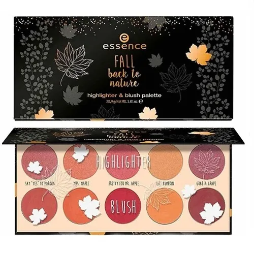 Essence Fall Back To Nature, Highlighter & Blush Palette (Paleta do makijażu twarzy)