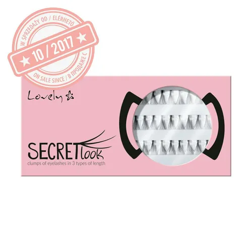 Lovely Secret Look, Clumps of Eyelashes in 3 Types of Length (Czarne kępki do rzęs w trzech długościach)