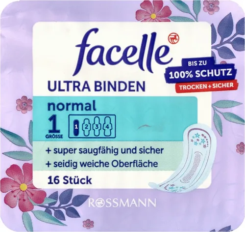 Facelle Ultra Binden Normal (Podpaski ultra bez skrzydełek rozmiar 1)