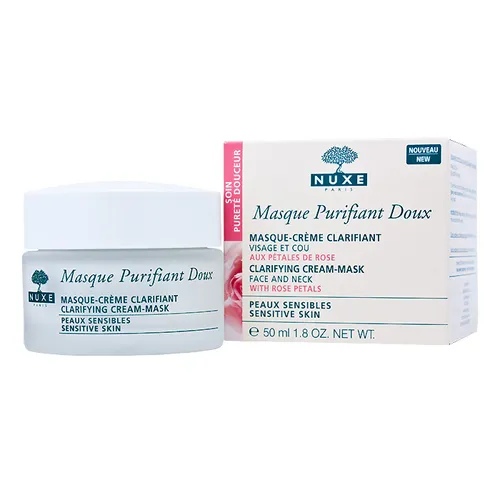 Nuxe Masque Purifiant Doux aux Petales des Roses (Maseczka - krem deliktanie oczyszczająca z płatkami róży do skóry wrażliwej) - 1